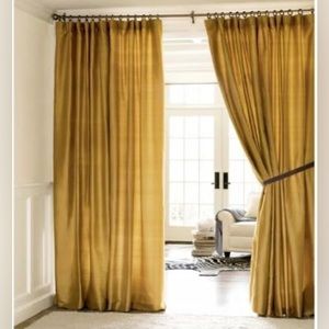 COPY - Pottery Barn Silk Dupioni Drapes - 50x96. Pole top. NWT
